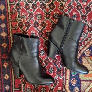 Nine West black leather boots